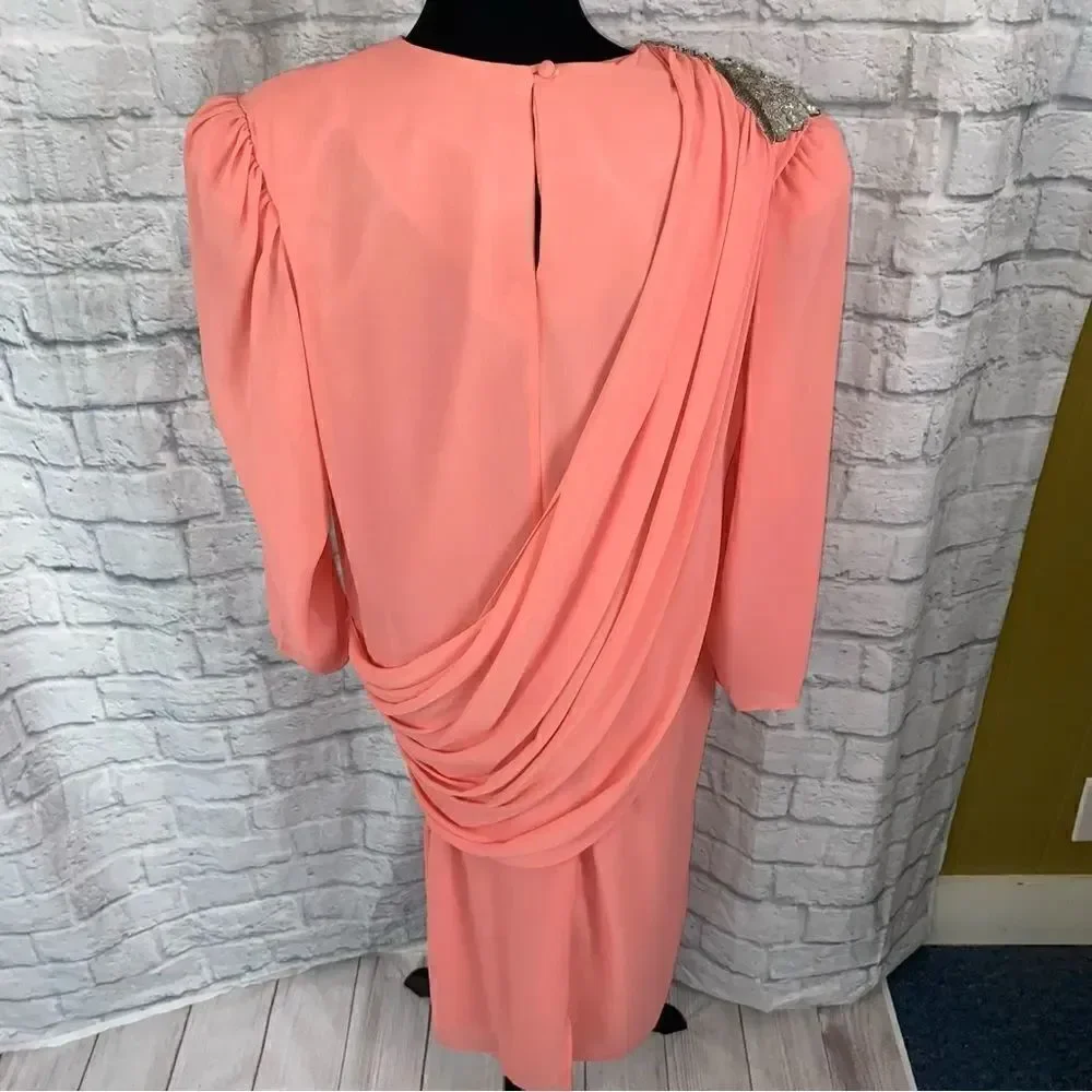 Lee Simone drape sheath dress woman size 15/16